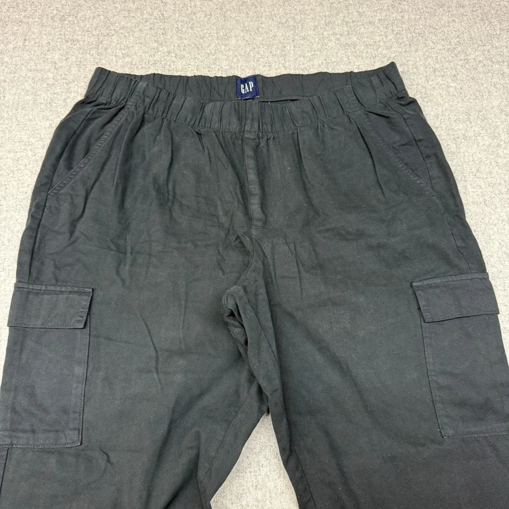 Gap | Cargo Pants | XL | Black | Elastic Waist Utility Pockets Casual Trousers